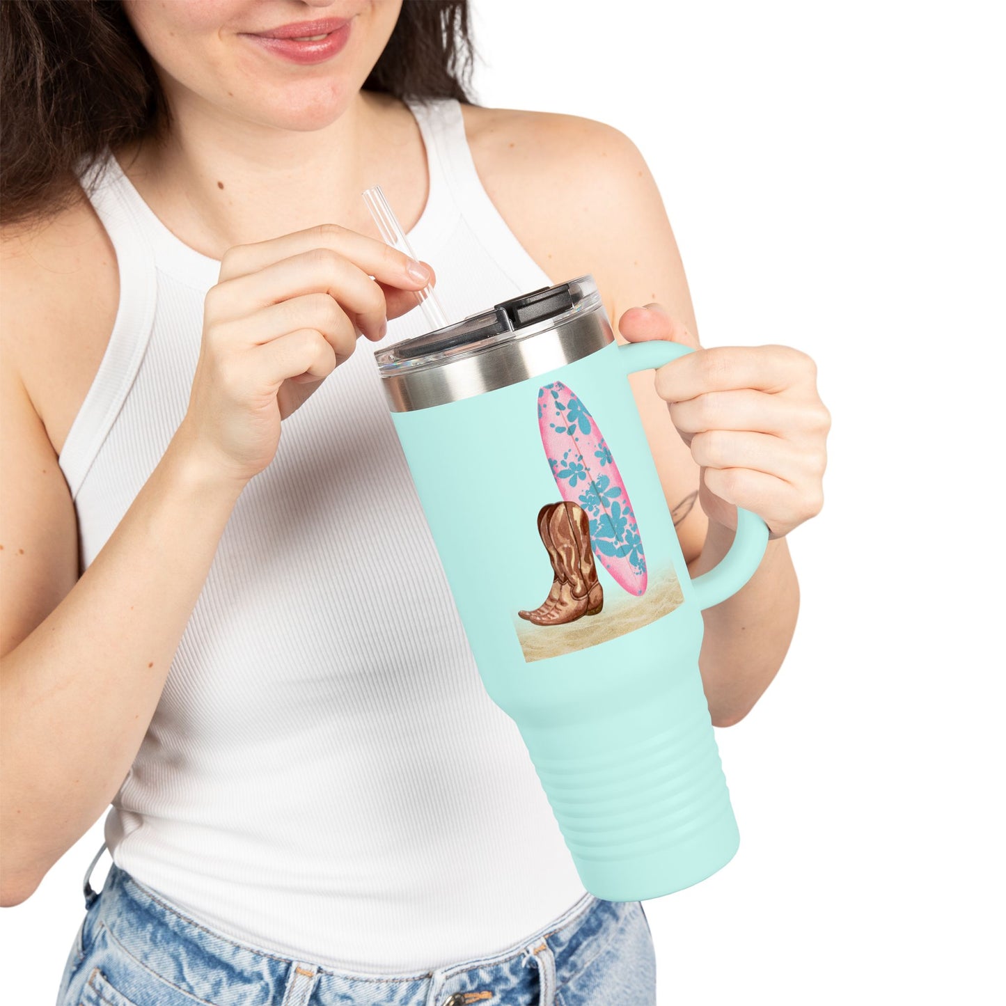 The Coastal Club Co - Beach Vibes Insulated Travel Mug