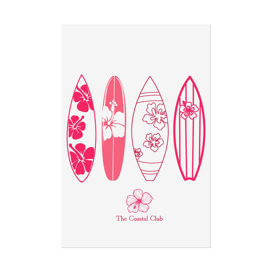 The Coastal Club Co - Surf Boards Rolled Posters